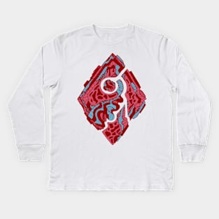 Pastel Tones Abstract Rhombus Kids Long Sleeve T-Shirt